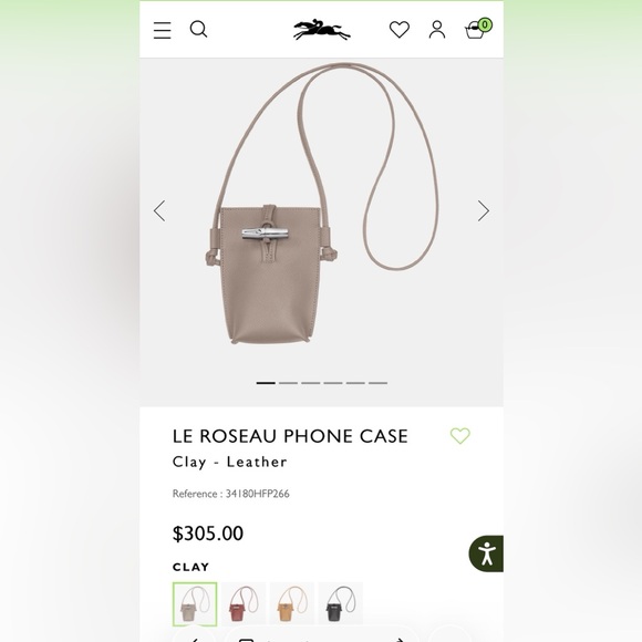 Longchamp Leather Shoulder Phone Bag - Picture 5 of 6